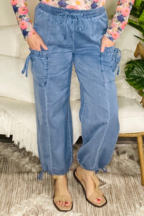 Everyday Staple Drawstring Denim Pants