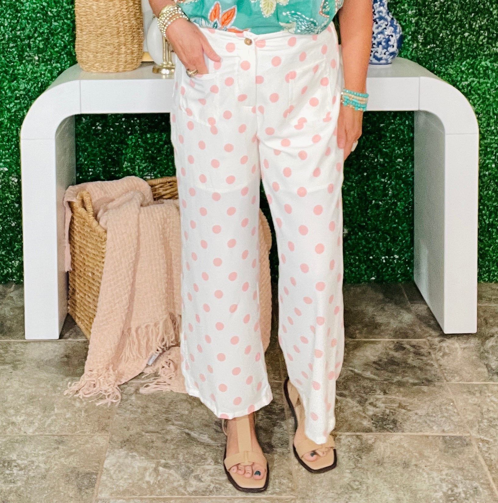 Dots On Repeat Pink Pants