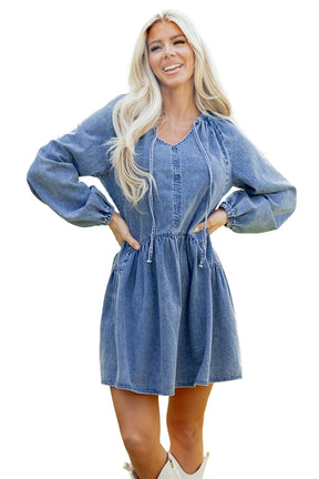 Flirty Meets Chic Denim Mini Dress