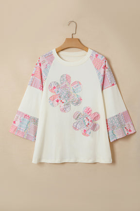 Day To Day Floral Patchwork Top
