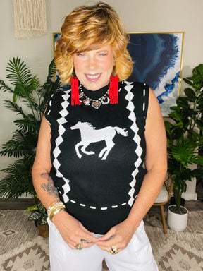 Giddy Up Girl Sweater Vest