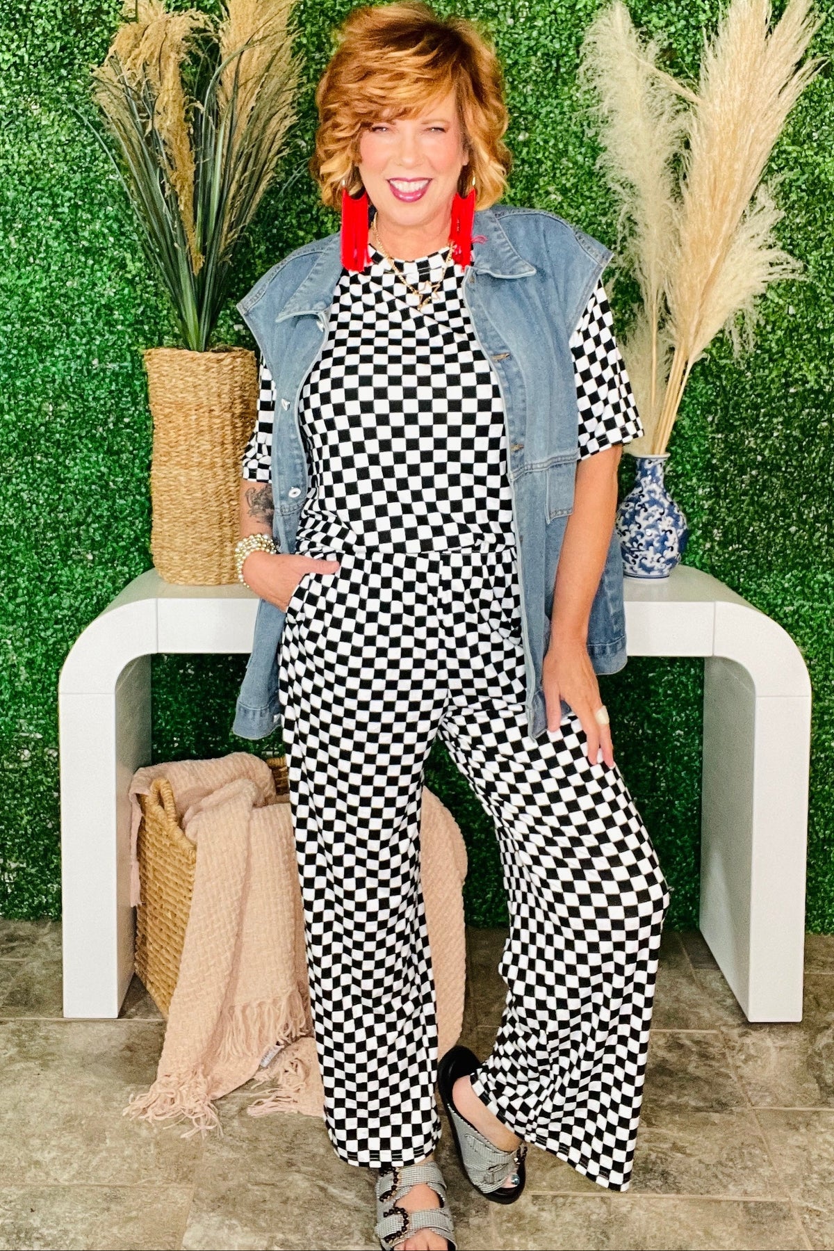 Style Check Black 2pc Set