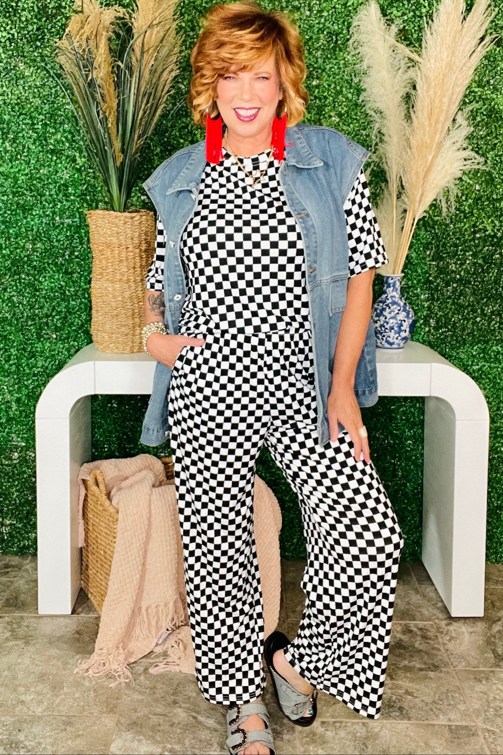 Style Check Black 2pc Set