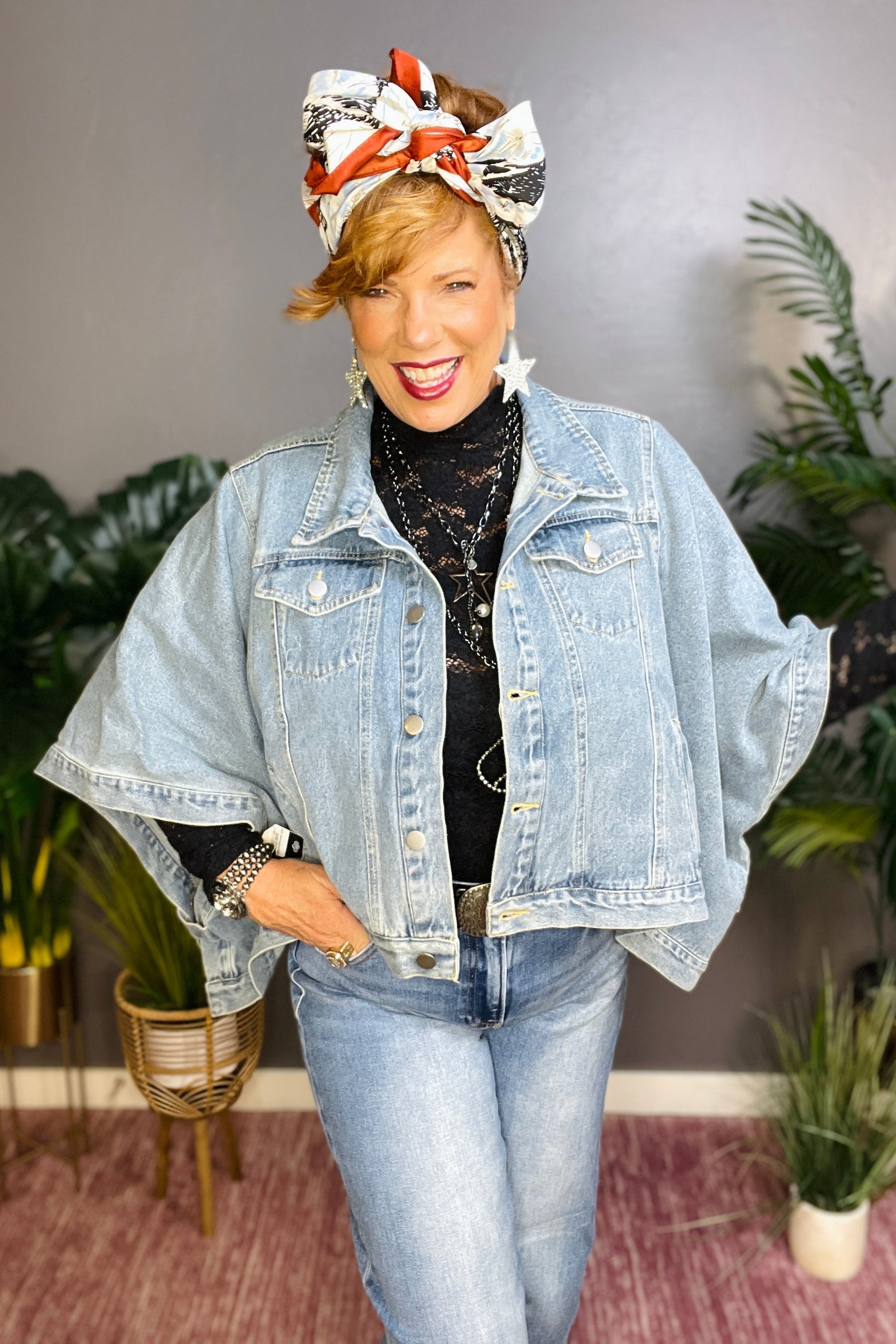 Blue jean Beauty Oversized Jacket - OT032DN