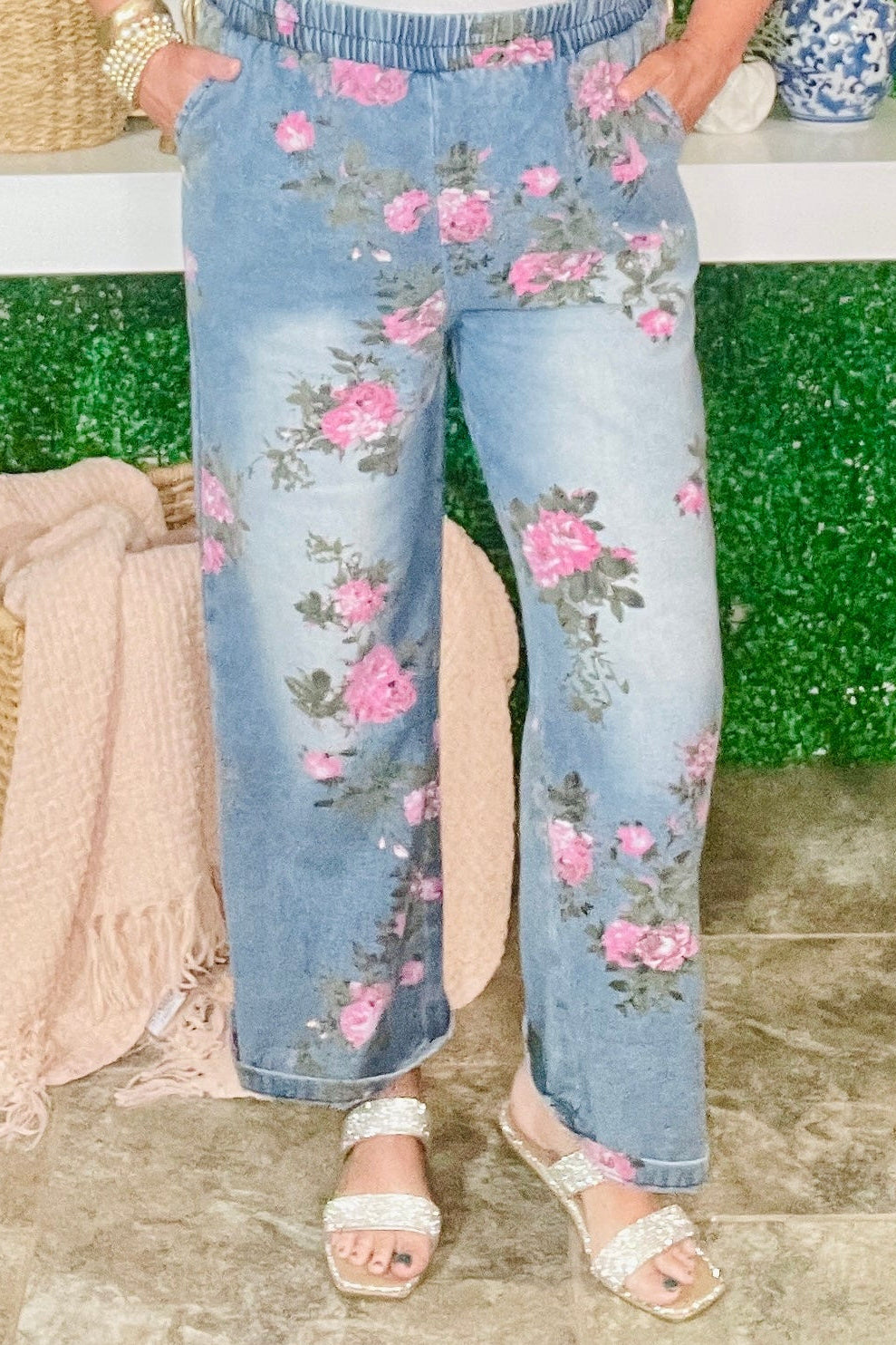 Morning Stroll Floral Print Jeans