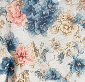 Dress You Up Garden Blue Mesh Top - S366GBL