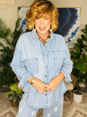 Breaking The Rules Denim Top