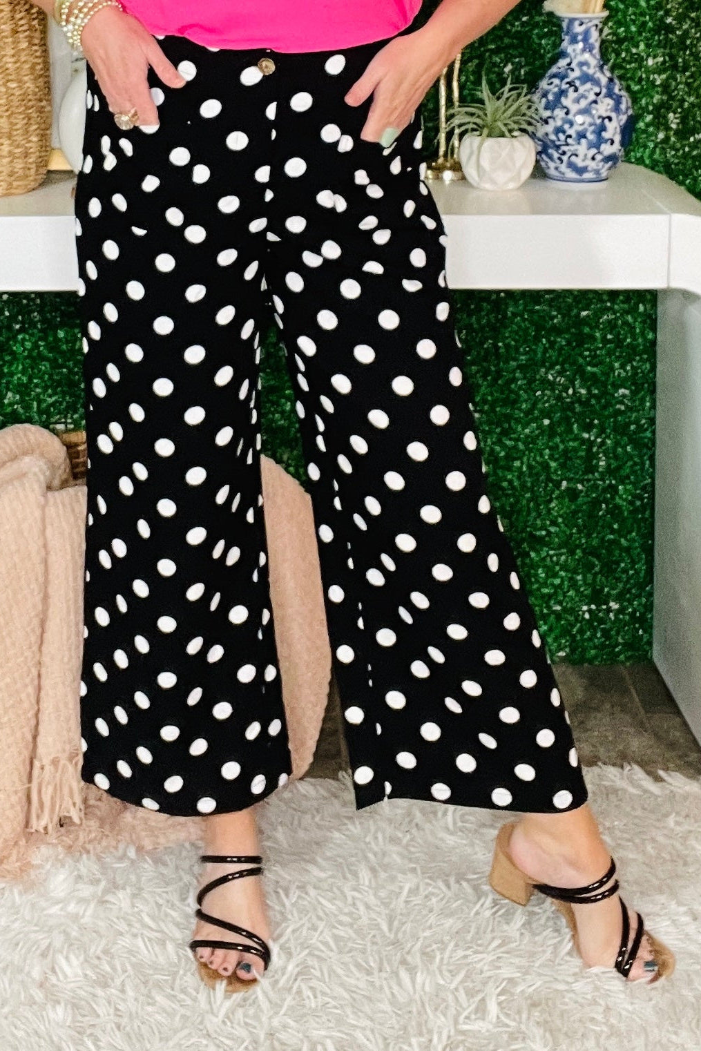 Dots On Repeat Black Pants