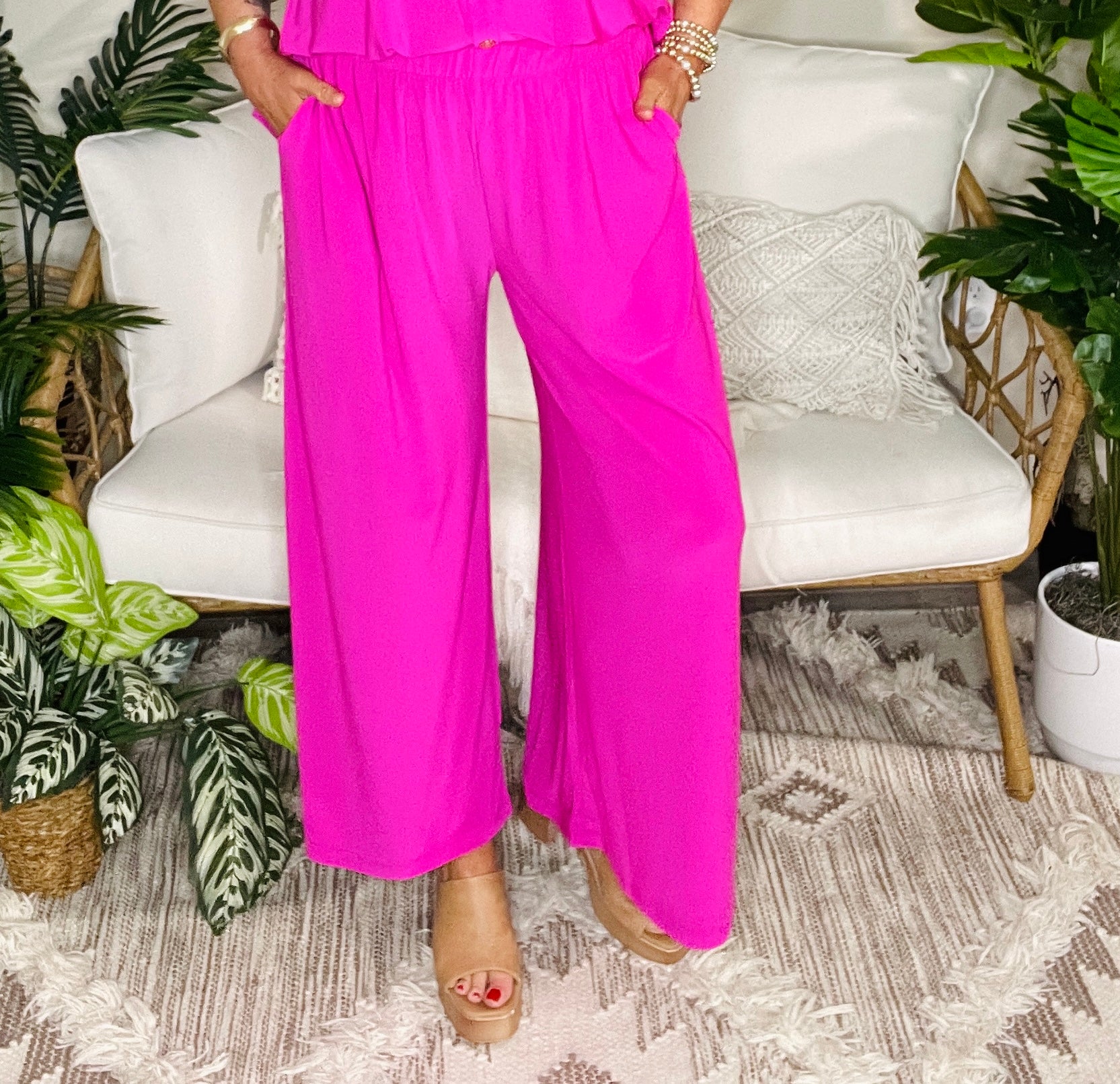 Vacay All Day Top And Pant Set - SET052PK