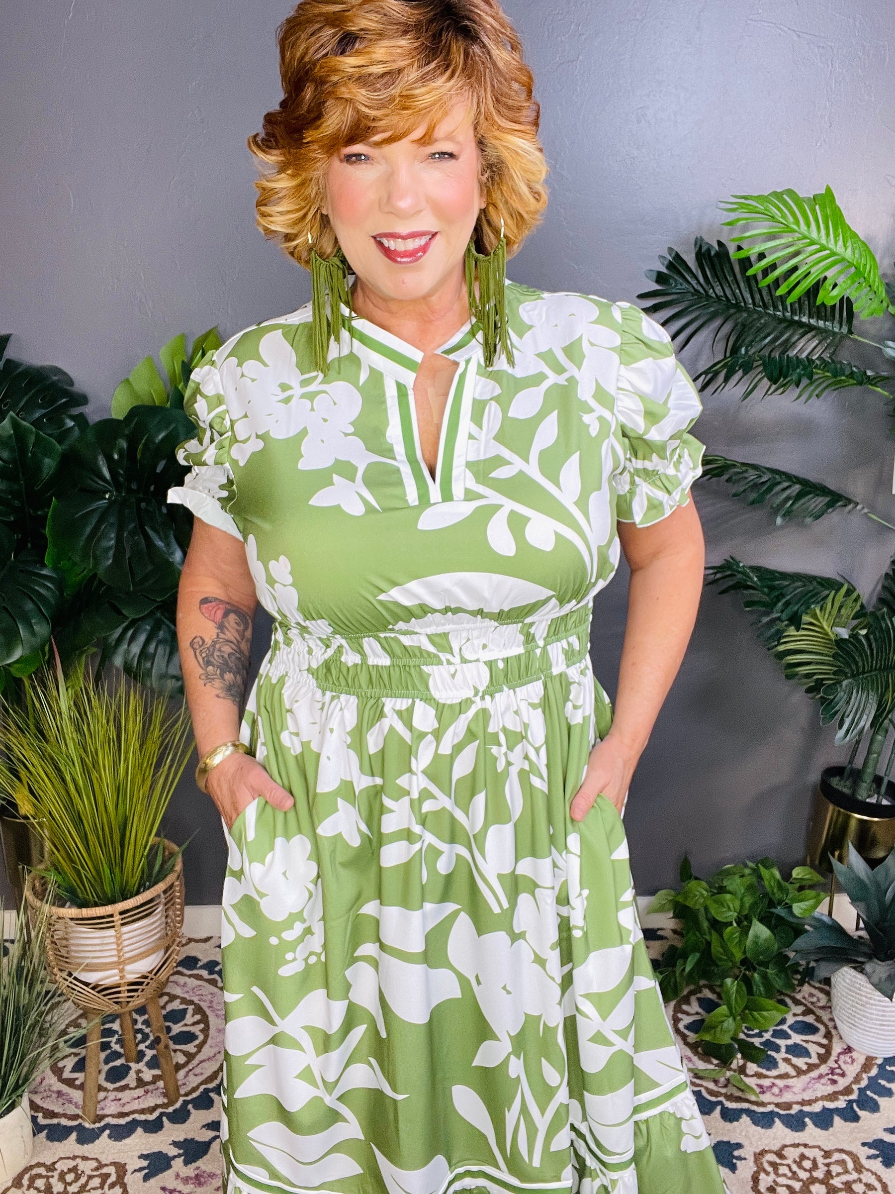 Petals In The Breeze Dress - DR175GN