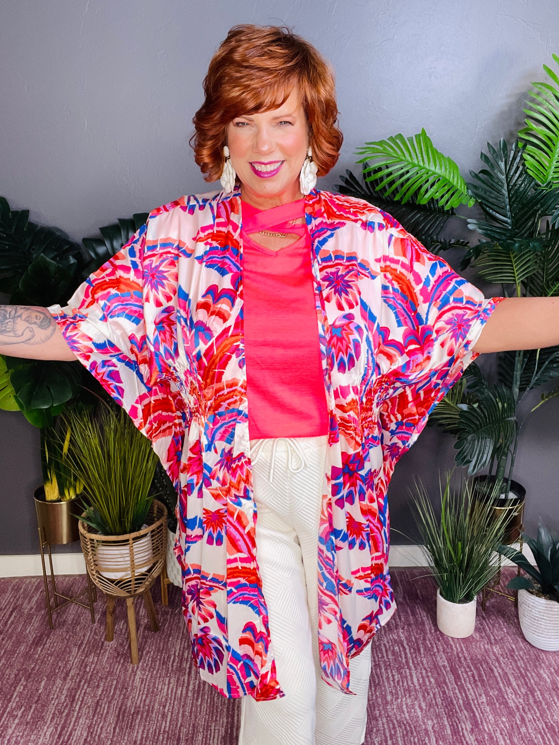 Made For You Cream Mix Kimono - OT157CM