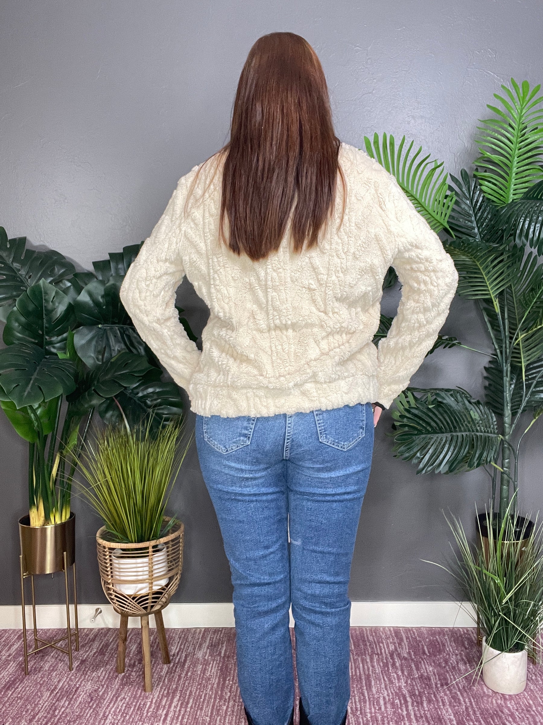 Cozy All Day Sherpa Half Zip Top (8 Colors)