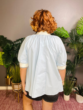 Cozy Couture Blue Top - S491BL