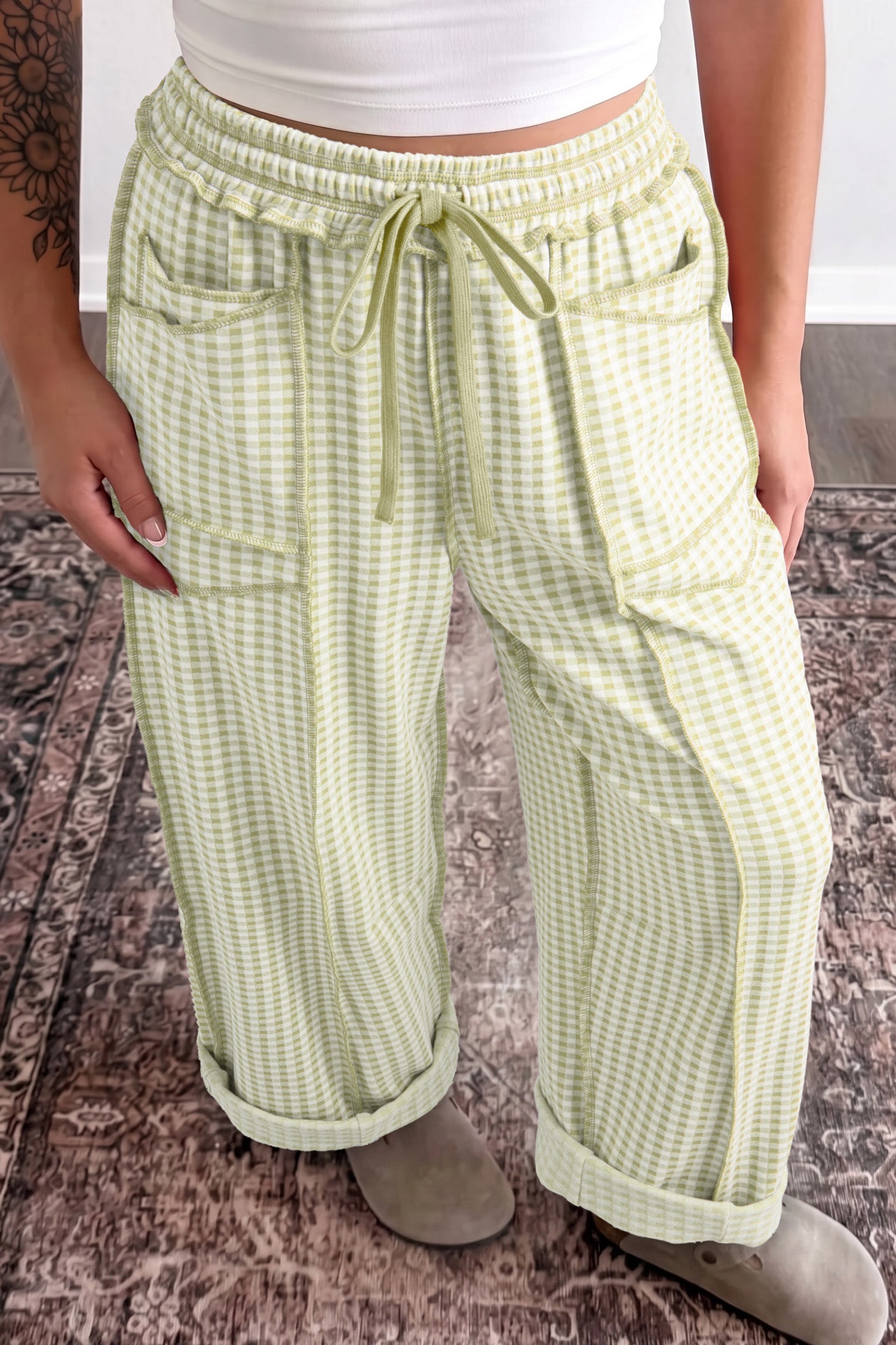 Gingham On The Go Pants (2 Colors)