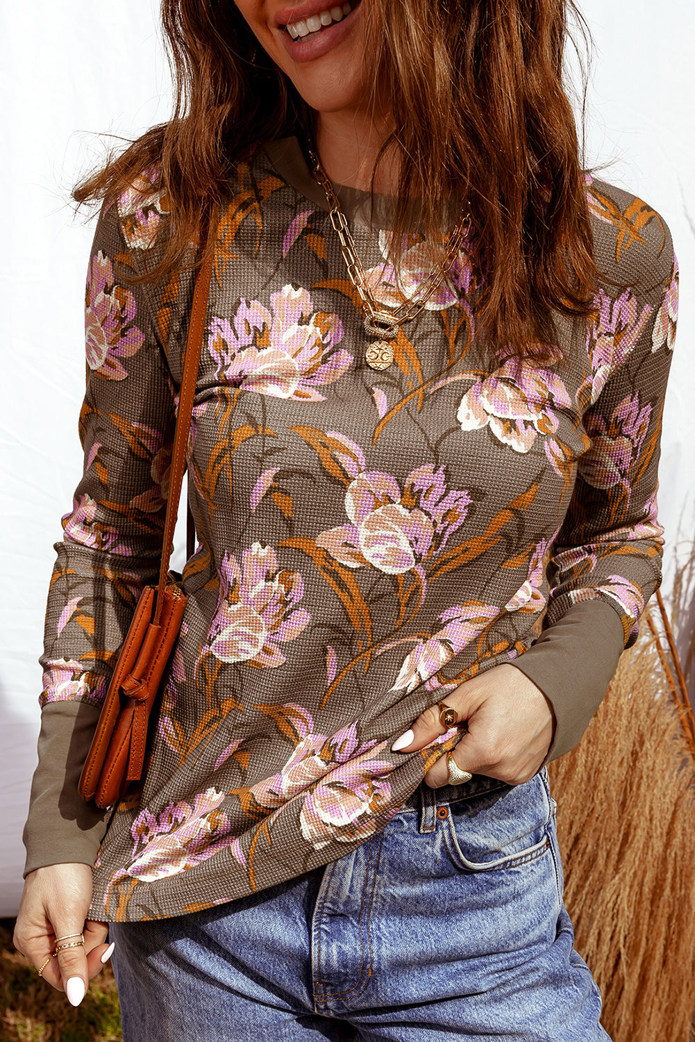The Floral Edit Waffle Textured Top