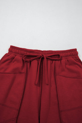 Here For It Racing Red Top and Barrel Pant Set