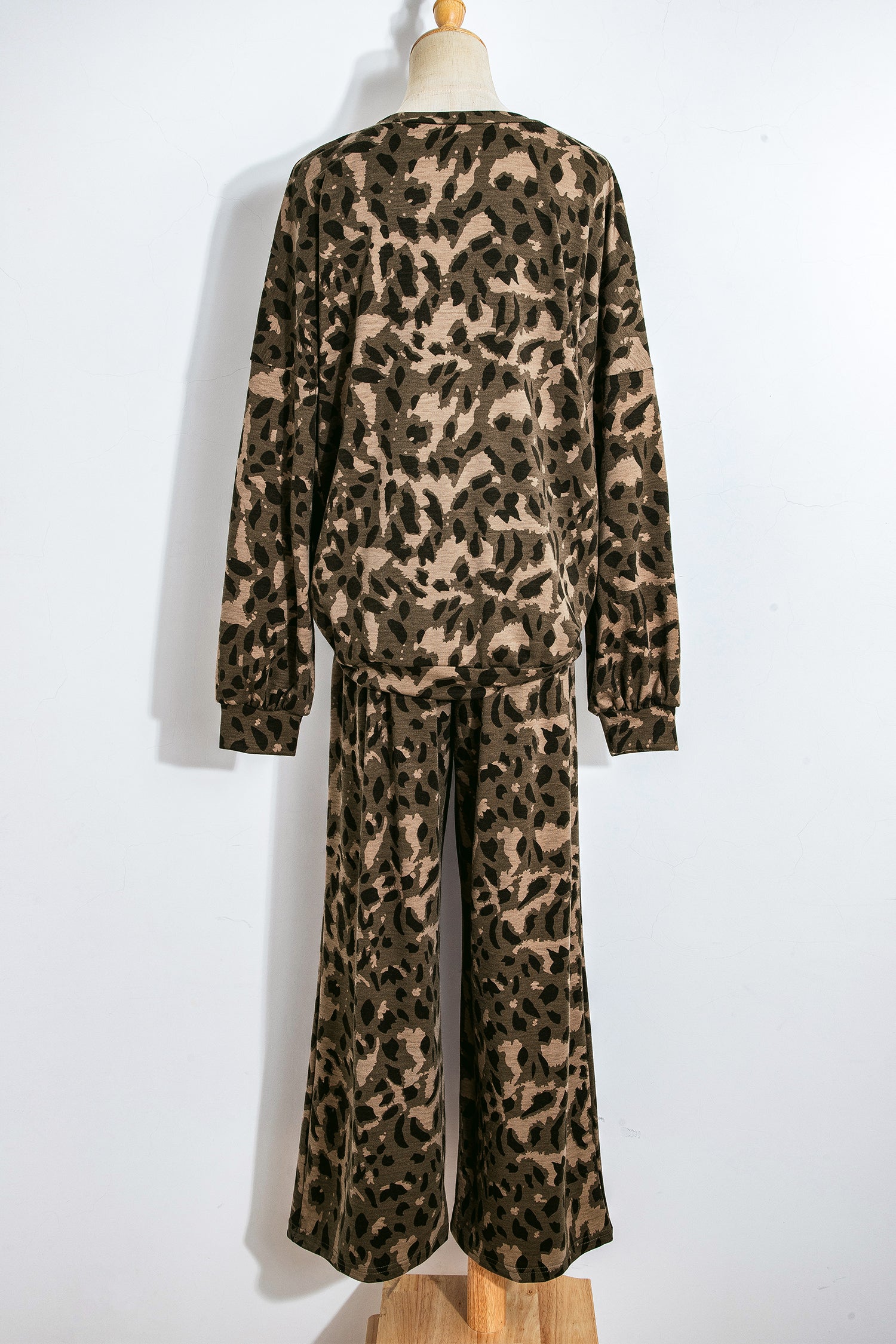 Lounge About Town Brown Leopard Set