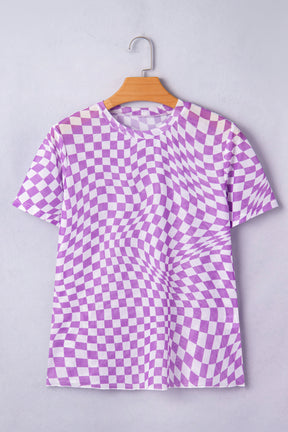 Check Yourself Purple Mesh Top