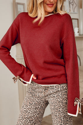 Bow Obsessed Red Sweater