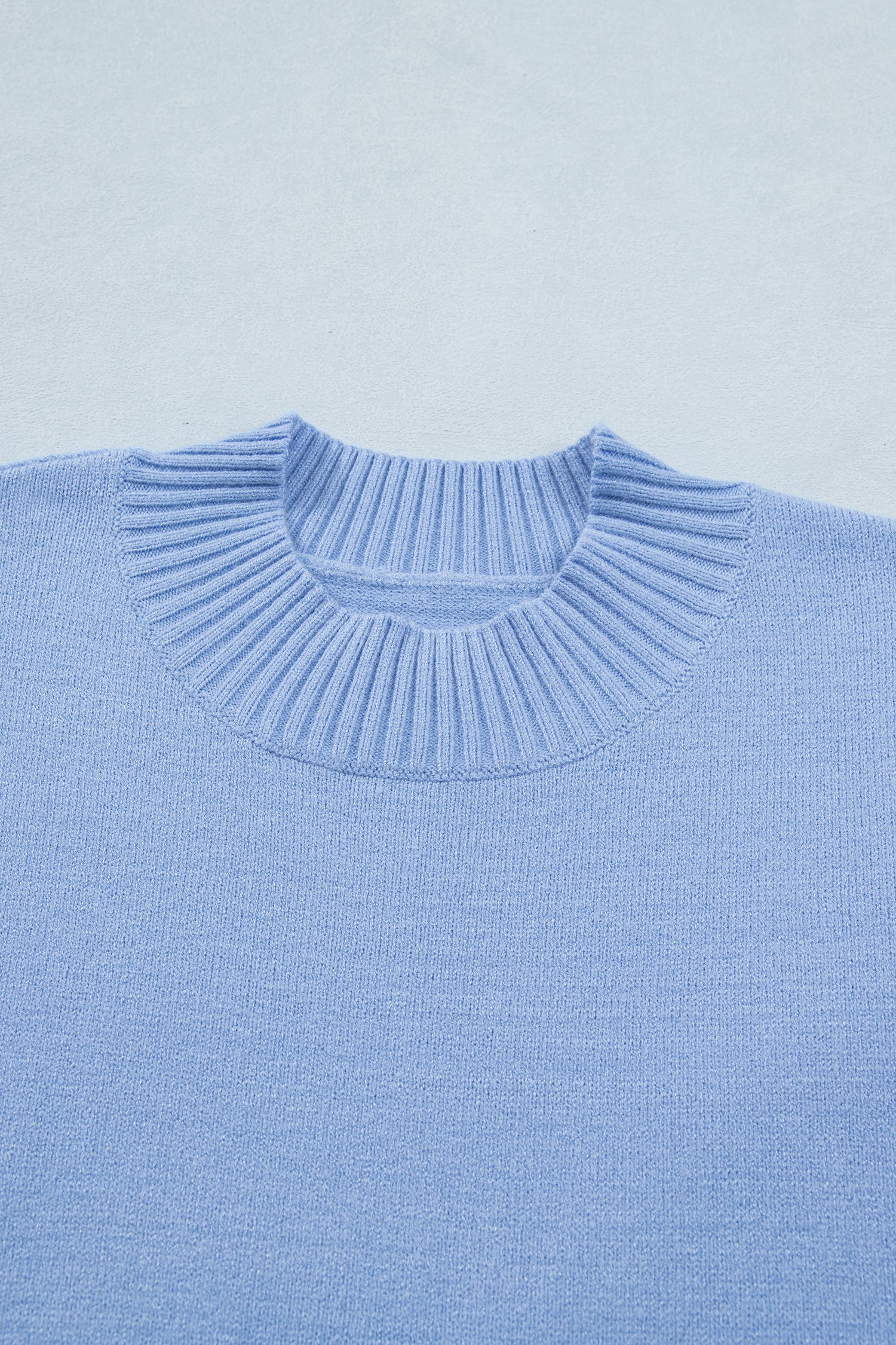 Daily Classic Blue Ruffle Sleeve Top