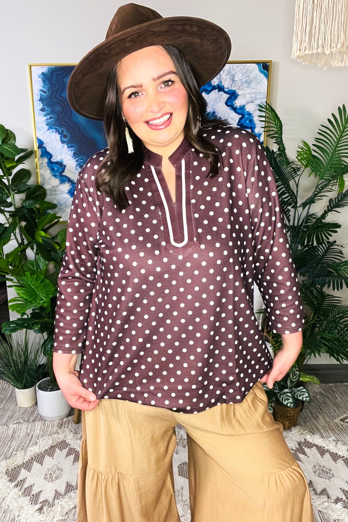 Sweet Spot Dotted Top - LW017BR