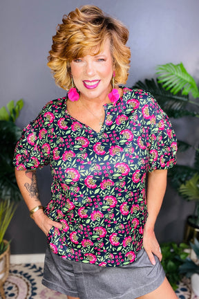 Lovely In Bloom Top - S729BK
