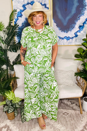 Under The Palms Top And Pant Set - SET058JG