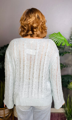 Light And Soft Blue Sweater - S374BL