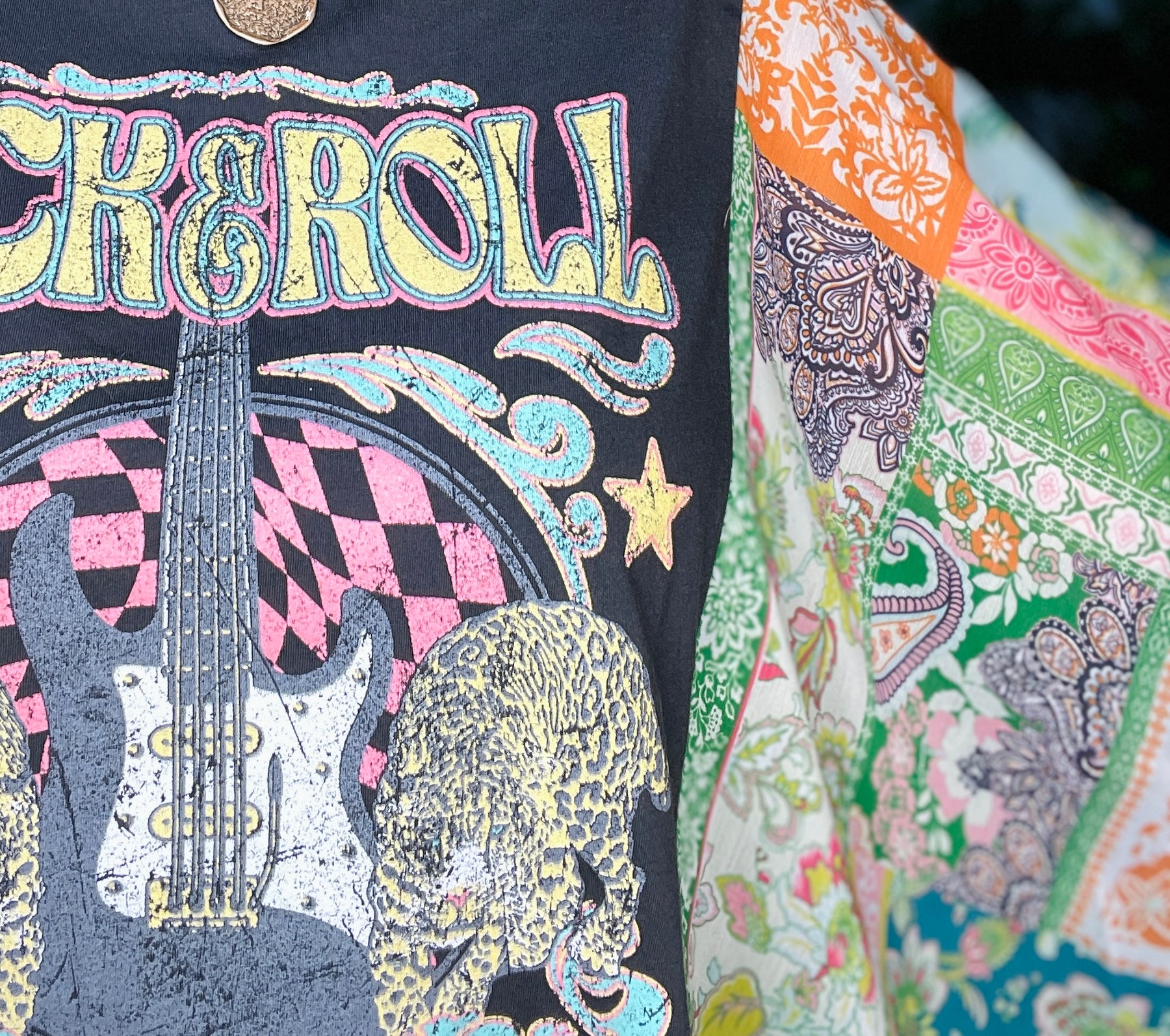 I Wanna Rock Flutter Sleeve Top - S117BK