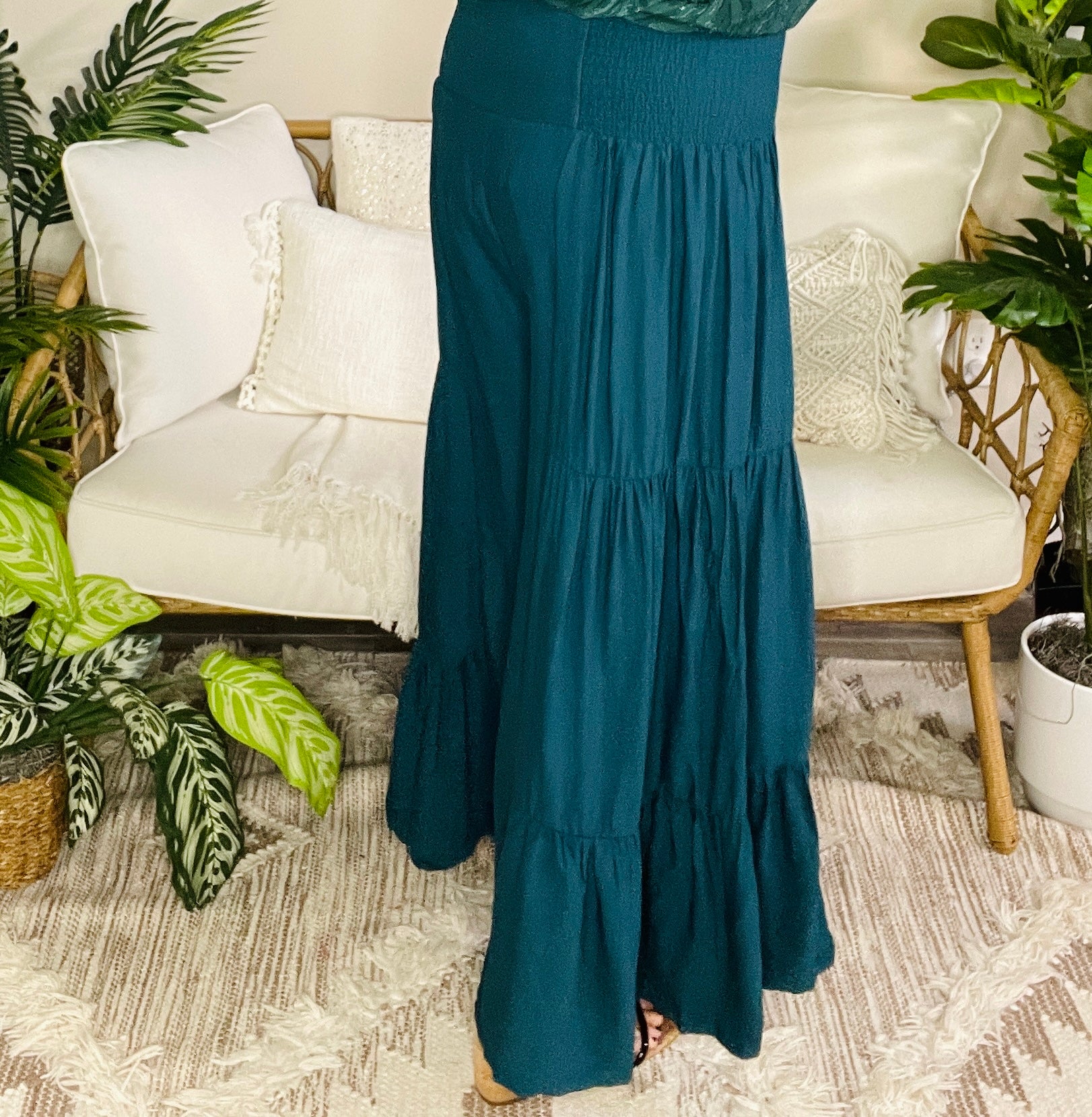 Tiered And True Teal Pants - P188TE
