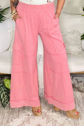 Soft Escape Dusty Rose Mineral Wash Pants - P149DR