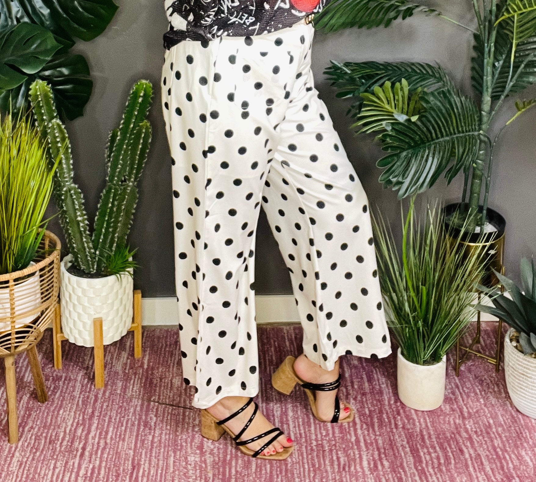 Dots On Repeat White Pants