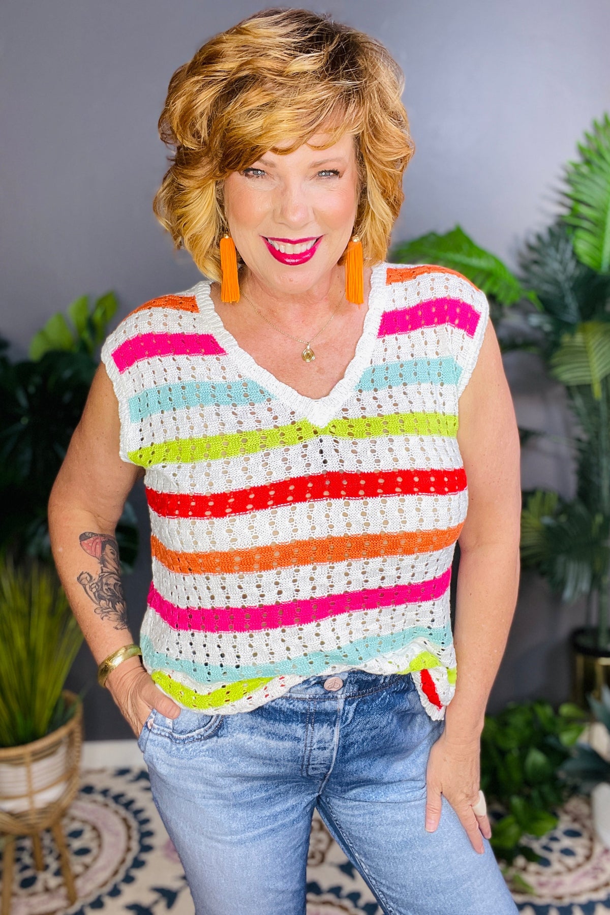 All About Stripes Sweater Top
