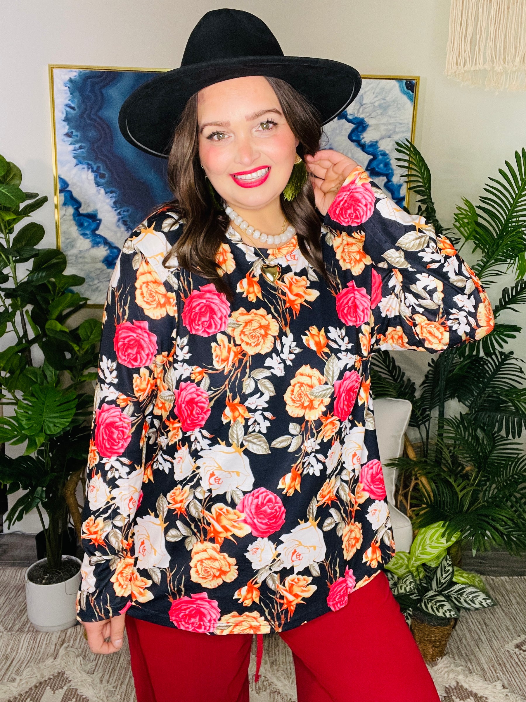 Stop And Smell The Roses Top - S982MU