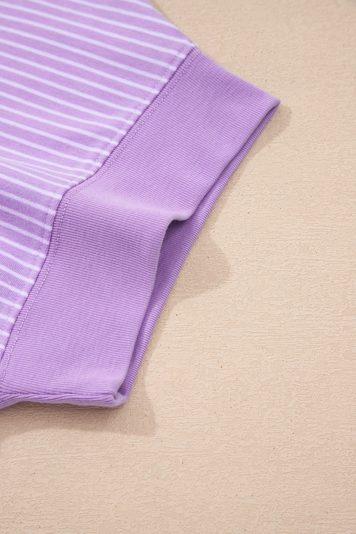 Let's Do This Purple Stripe Top And Shorts Set