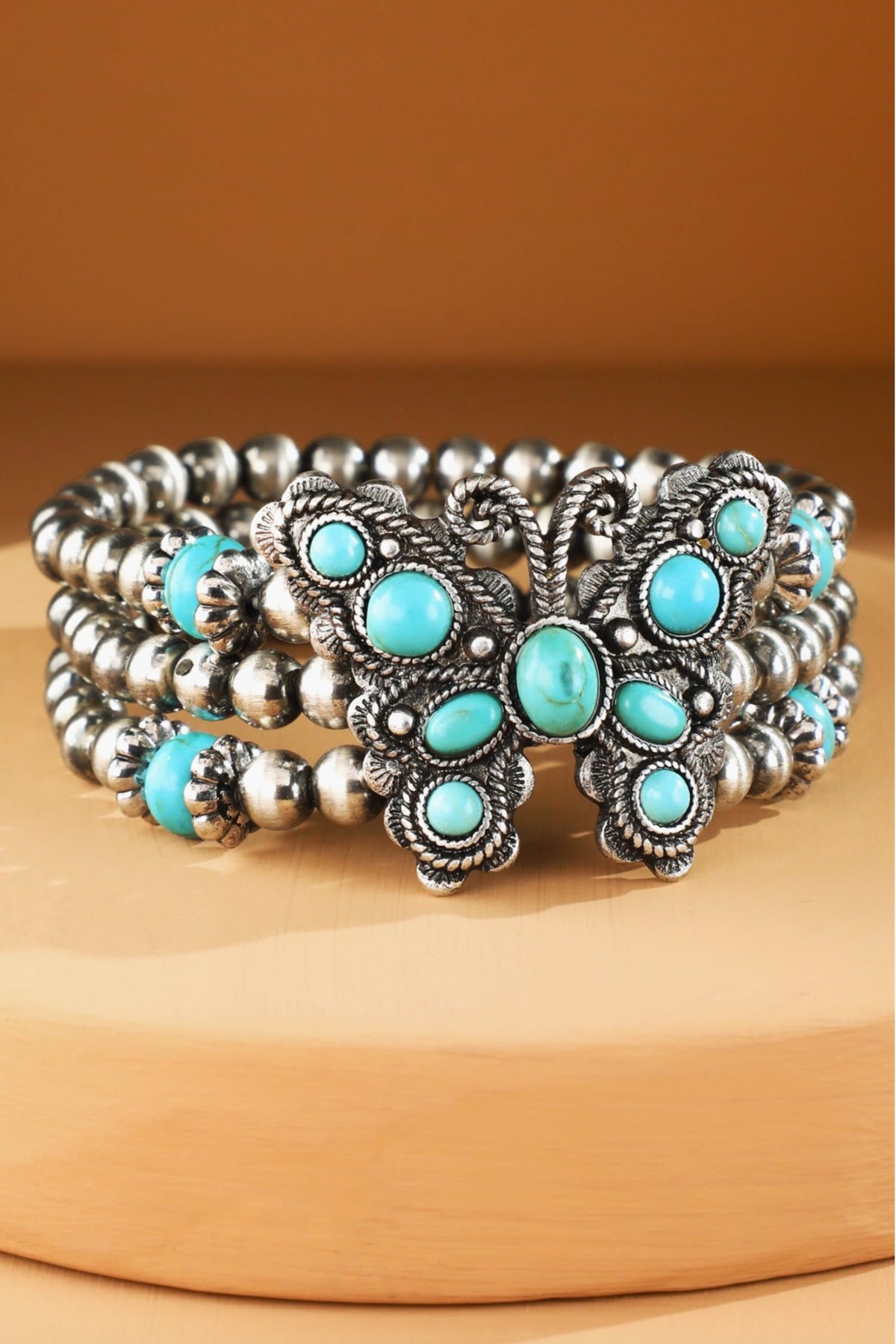 Semi Stone Butterfly Bracelet - B067TU
