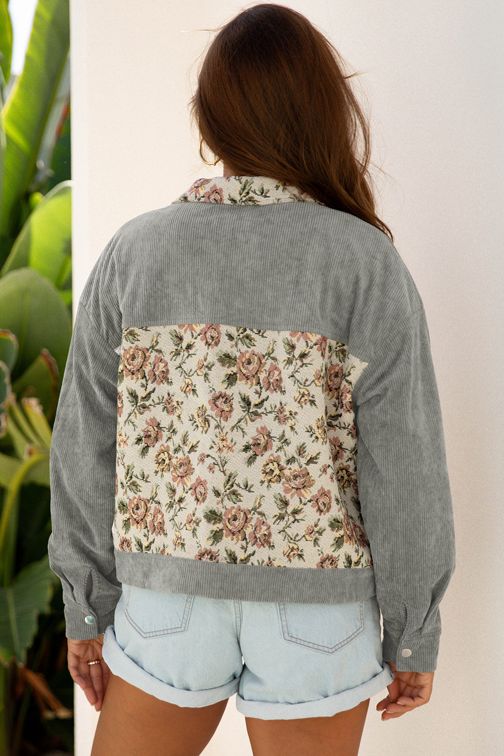 Autumn Bloom Ribbed Floral Jacket (3 Colors)