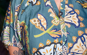 Southern Charm Teal Top - S049TE