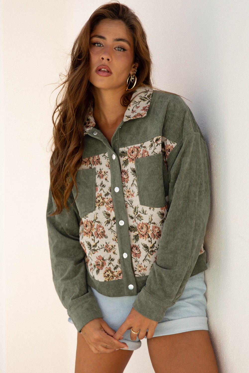 Autumn Bloom Ribbed Floral Jacket (3 Colors)