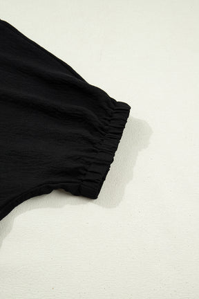 Just Feels Like Me Black Leopard Trim Dolman Top