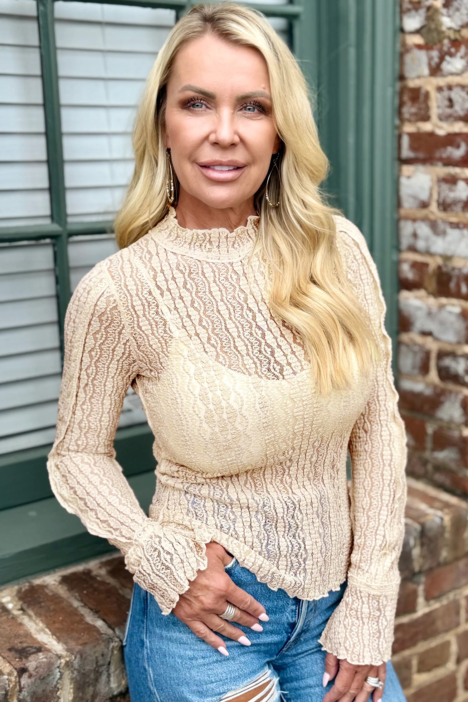 Lace All The Way Sheer Lace Top