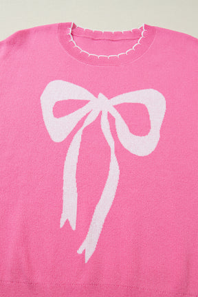 Bow My Gosh Pink Sweater