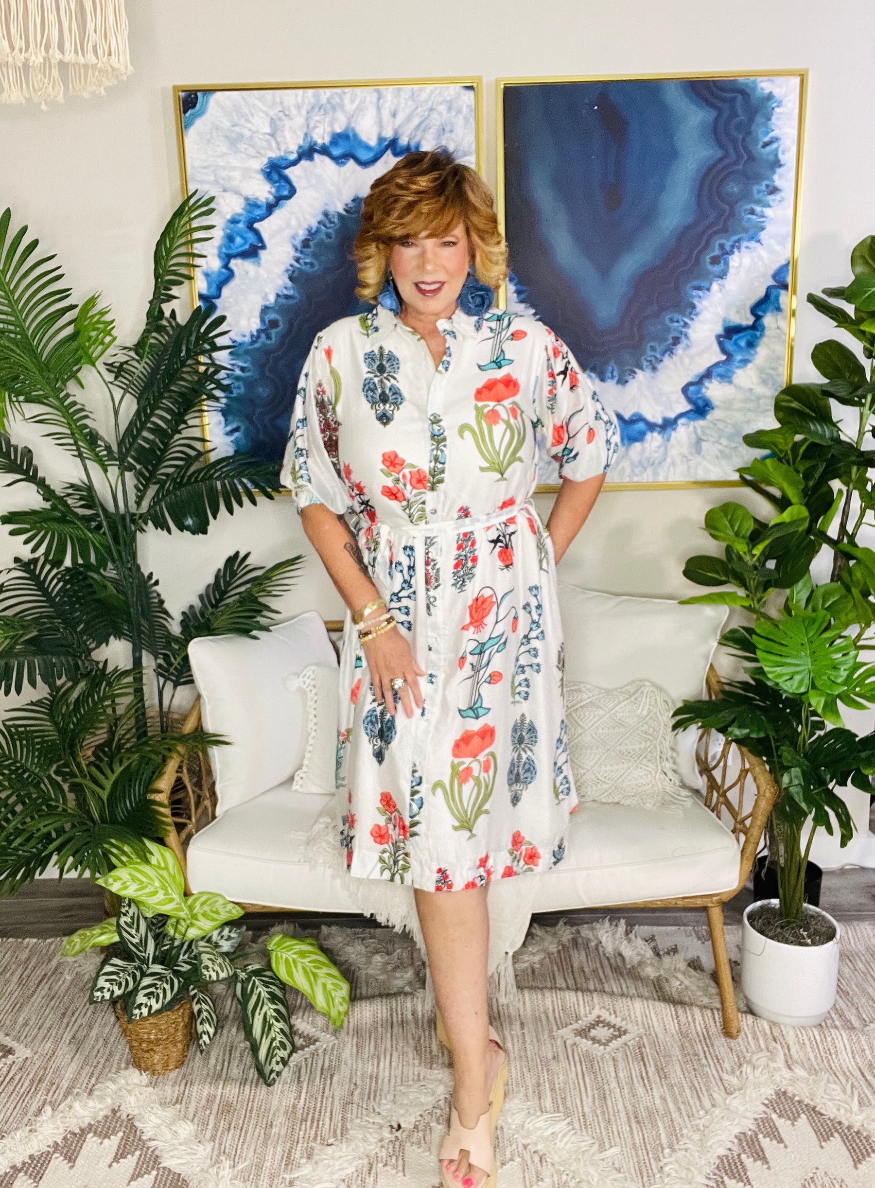 Poppy And Petals Dress - DR250WH