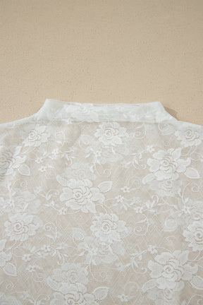 Hopelessly Yours White Sheer Lace Top