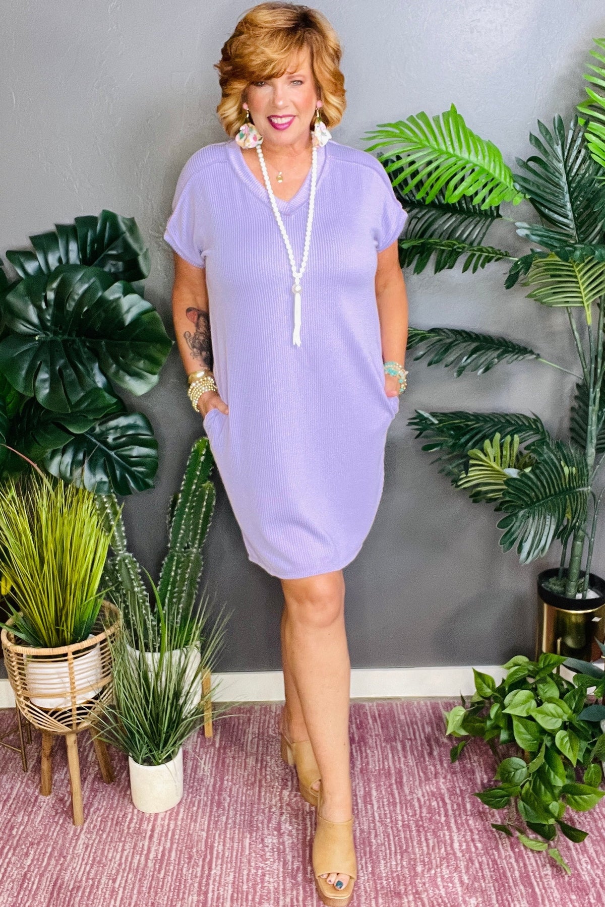 Make it Yours Lavender Ribbed Dress - DR130LV