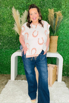 Take Your Turn Horse Shoe Knit Top