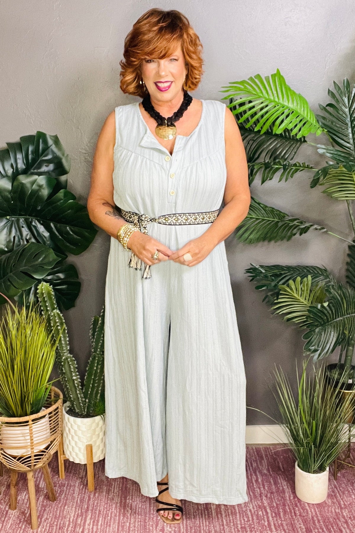 Morning Vibes Blue Jumpsuit - R012BL