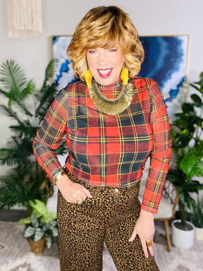 Plaid All The Way Top - YF004PL