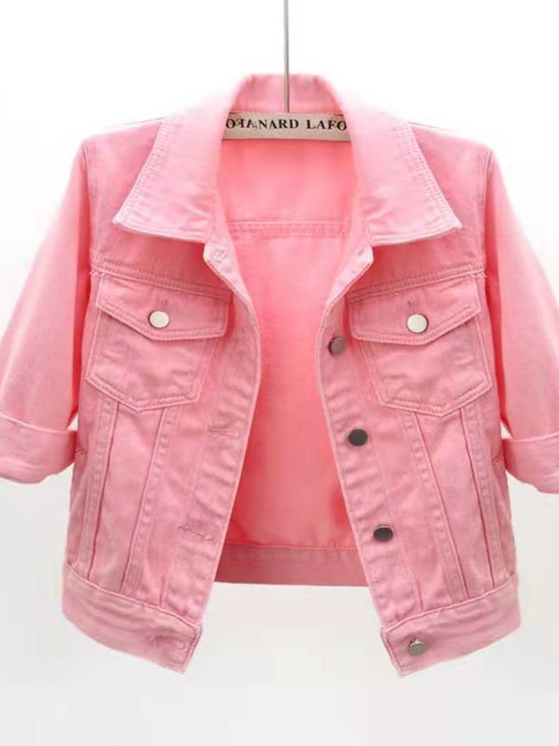 Fresh And Fly Pink Cropped  Denim Jacket - O5802PK