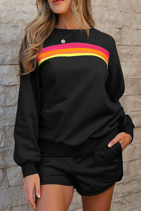 Match Made In Heaven Black Pullover and Short Set